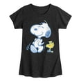 thumbnail image 1 of Peanuts - Snoopy And Woodstock Pastels - Toddler & Youth Girls Short Sleeve Graphic T-Shirt, 1 of 5