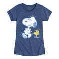 thumbnail image 1 of Peanuts - Snoopy And Woodstock Pastels - Toddler & Youth Girls Short Sleeve Graphic T-Shirt, 1 of 5