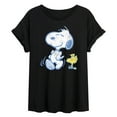 thumbnail image 1 of Peanuts - Snoopy And Woodstock Pastels - Women's Oversized T-Shirt, 1 of 5