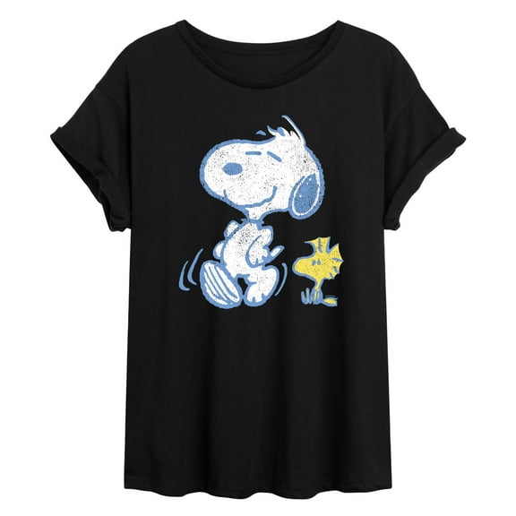 Peanuts - Snoopy And Woodstock Pastels - Women's Oversized T-Shirt