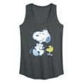 thumbnail image 1 of Peanuts - Snoopy And Woodstock Pastels - Women's Racerback Tank Top, 1 of 5
