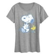 thumbnail image 1 of Peanuts - Snoopy And Woodstock Pastels - Women's Short Sleeve Graphic T-Shirt, 1 of 5