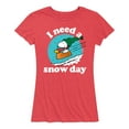 thumbnail image 1 of Peanuts - Snoopy And Woodstock Sledding - Women's Short Sleeve Graphic T-Shirt, 1 of 6