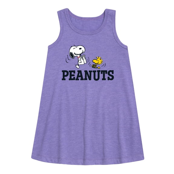 Peanuts - Snoopy And Woodstock - Toddler & Youth Girls A-line Dress