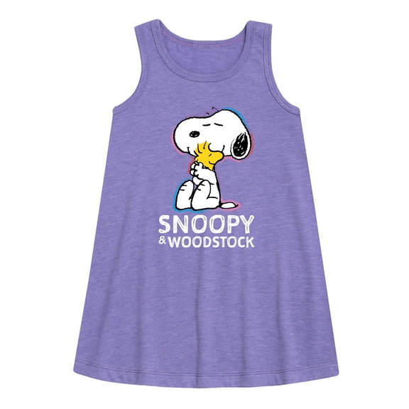 Peanuts - Snoopy And Woodstock - Toddler & Youth Girls A-line Dress