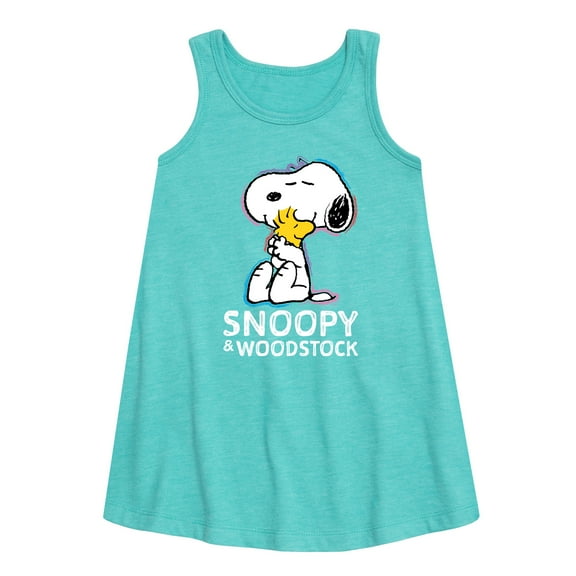 Peanuts - Snoopy And Woodstock - Toddler & Youth Girls A-line Dress