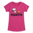 thumbnail image 1 of Peanuts - Snoopy And Woodstock - Toddler & Youth Girls Short Sleeve Graphic T-Shirt, 1 of 5