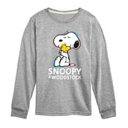 PEANUTS - Snoopy And Woodstock - Toddler & Youth Long Sleeve Graphic T-Shirt