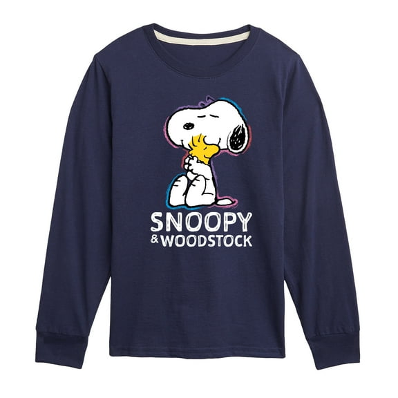 Peanuts - Snoopy And Woodstock - Toddler & Youth Long Sleeve Graphic T-Shirt