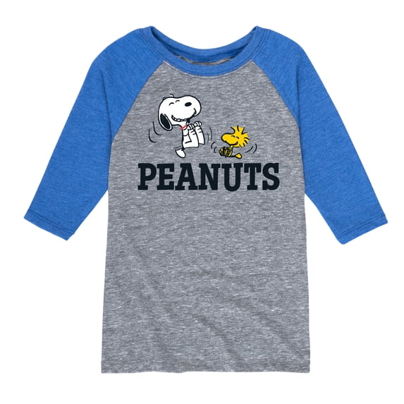 Peanuts - Snoopy And Woodstock - Toddler & Youth Raglan Graphic T-Shirt