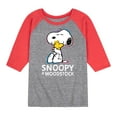 thumbnail image 1 of Peanuts - Snoopy And Woodstock - Toddler & Youth Raglan Graphic T-Shirt, 1 of 7