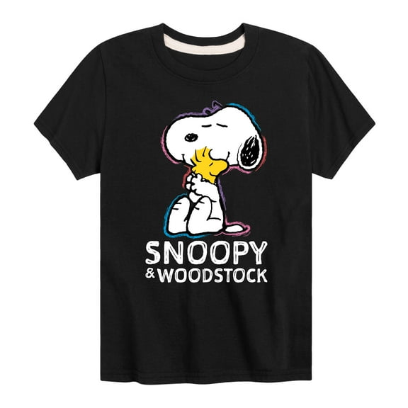 Peanuts - Snoopy And Woodstock - Toddler & Youth Short Sleeve Graphic T-Shirt