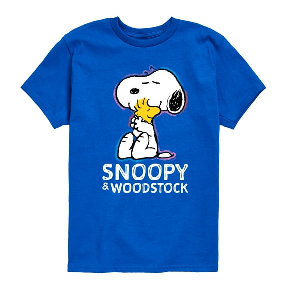 Peanuts - Snoopy And Woodstock - Toddler & Youth Short Sleeve Graphic T-Shirt
