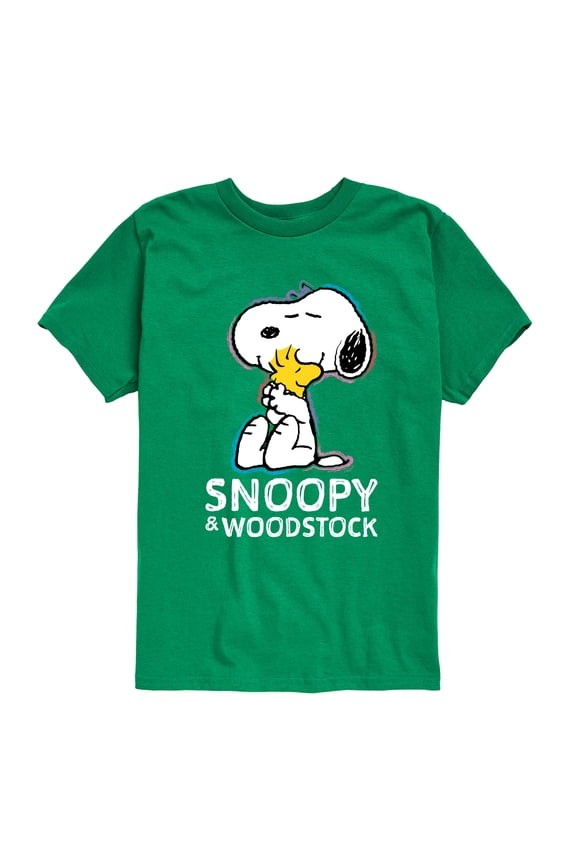 - Snoopy And Woodstock - Toddler & Youth Short Sleeve Graphic T-Shirt