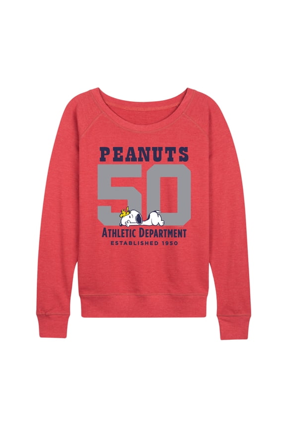 - Snoopy And Woodstock - Women's French Terry Long Sleeve Pullover