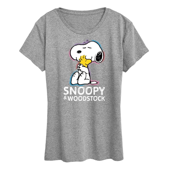 Peanuts - Snoopy And Woodstock - Women's Short Sleeve Graphic T-Shirt