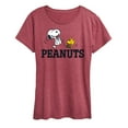 thumbnail image 1 of Peanuts - Snoopy And Woodstock - Women's Short Sleeve Graphic T-Shirt, 1 of 5