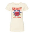 thumbnail image 1 of Peanuts - Snoopy Athletic Dept - Juniors Fitted Graphic T-Shirt, 1 of 5