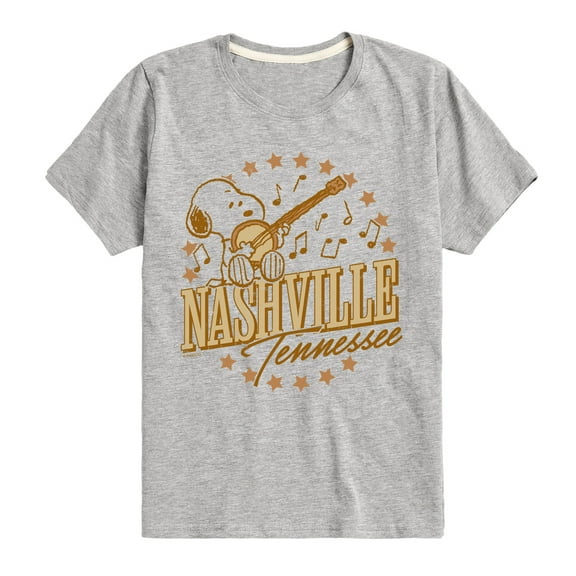 Peanuts - Snoopy Banjo Nashville Tennessee -Toddler And Youth Short Sleeve Graphic T-Shirt