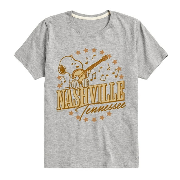 Peanuts - Snoopy Banjo Nashville Tennessee -Toddler And Youth Short Sleeve Graphic T-Shirt