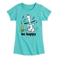thumbnail image 1 of Peanuts - Snoopy Be Happy Dance - Toddler And Youth Girls Short Sleeve Graphic T-Shirt, 1 of 6