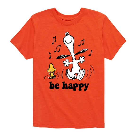 Peanuts - Snoopy Be Happy Dance - Toddler And Youth Short Sleeve Graphic T-Shirt