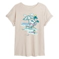 thumbnail image 1 of Peanuts - Snoopy Beach - Juniors Oversized Graphic T-Shirt, 1 of 5