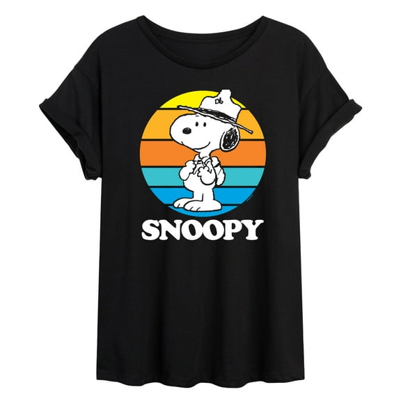 Peanuts - Snoopy Beagle Scout Sunset  - Women's Oversized T-Shirt