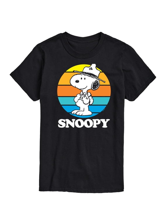- Snoopy Beagle Scout Sunset Men's Short Sleeve Graphic T-Shirt