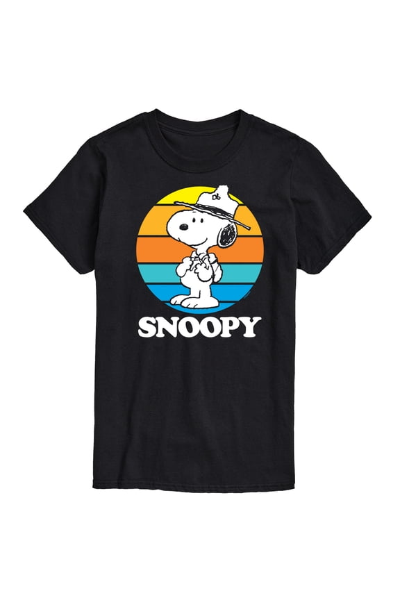 - Snoopy Beagle Scout Sunset - Men's Short Sleeve Graphic T-Shirt