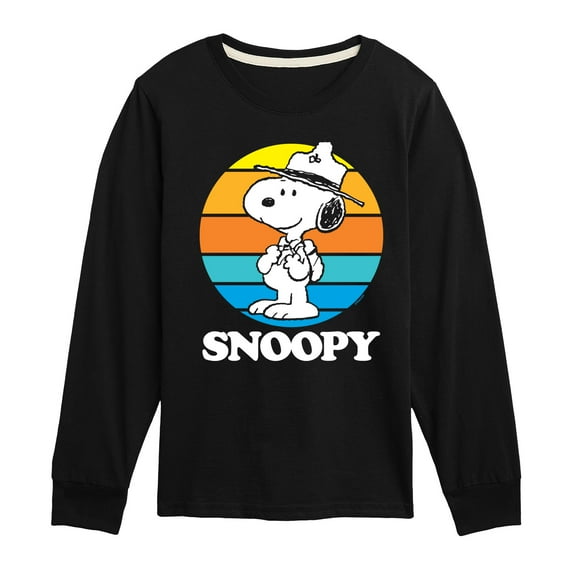 Peanuts - Snoopy Beagle Scout Sunset - Toddler & Youth Long Sleeve Graphic T-Shirt