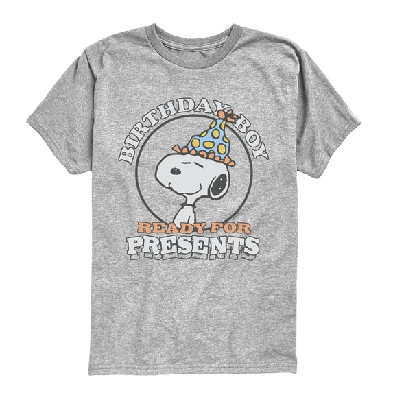 Peanuts - Snoopy Birthday Presents Boys' Short Sleeve Graphic T-Shirt