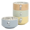 thumbnail image 1 of Peanuts Snoopy Bonbon Bites Decorated Stoneware Ceramic Stackable 4 Piece 5.5" Tableware Bowls, Mixed Colors, 1 of 13