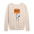 thumbnail image 1 of Peanuts - Snoopy Boo Sign - Women's Lightweight French Terry Long Sleeve Shirt, 1 of 6