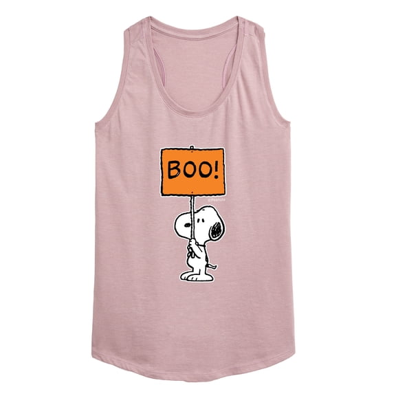 Peanuts - Snoopy Boo Sign - Women's Racerback Tank Top