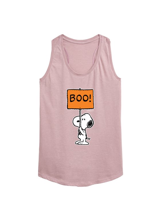 - Snoopy Boo Sign Women's Graphic Racerback Tank