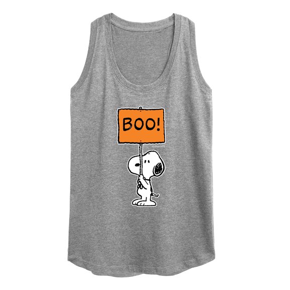 Peanuts - Snoopy Boo Sign - Women's Racerback Tank Top