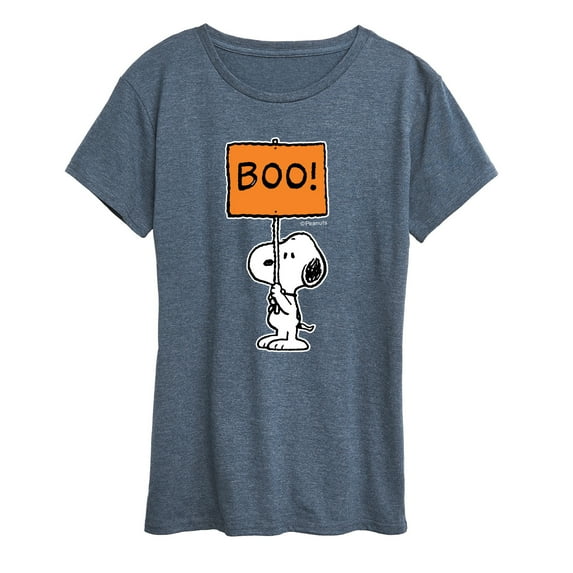 Peanuts - Snoopy Boo Sign - Women's Short Sleeve Graphic T-Shirt