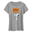 thumbnail image 1 of Peanuts - Snoopy Boo Sign - Women's Short Sleeve Graphic T-Shirt, 1 of 6