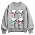 thumbnail image 1 of Peanuts - Snoopy Bowtie Patterns - Women's Oversized Fleece Crew Sweatshirt, 1 of 3