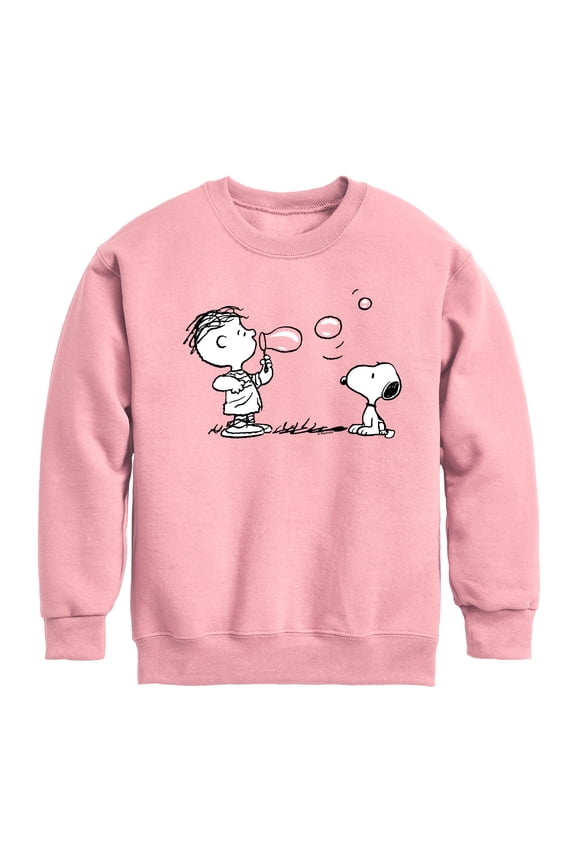 - Snoopy Bubbles - Toddler & Youth Crewneck Fleece Sweatshirt
