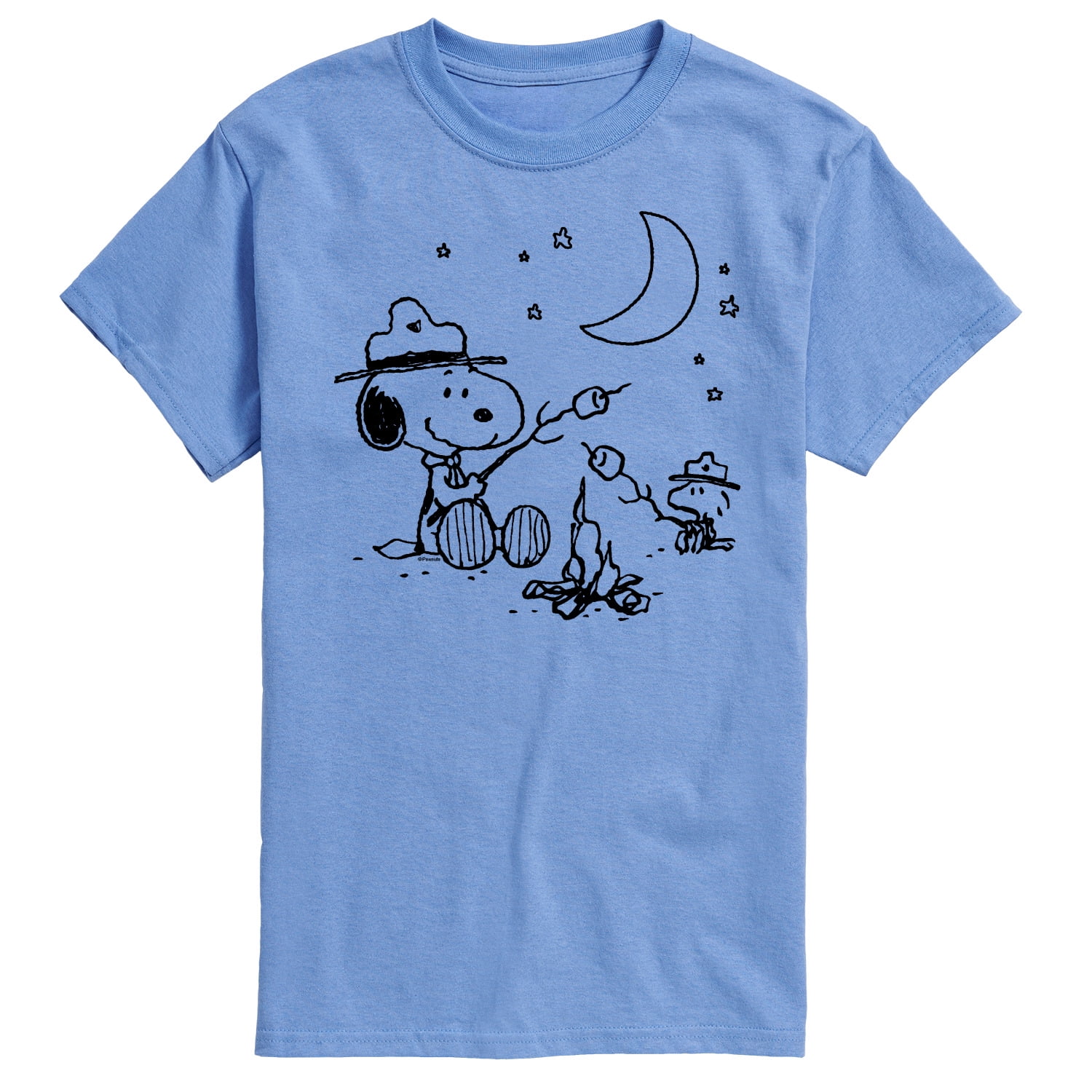 Peanuts - Snoopy Camping - Men's Short Sleeve Graphic T-Shirt - Walmart.com