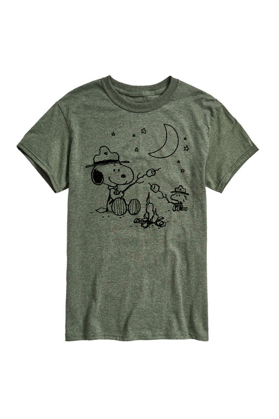 - Snoopy Camping - Men's Short Sleeve Graphic T-Shirt