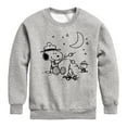 thumbnail image 1 of Peanuts - Snoopy Camping - Toddler And Youth Crewneck Fleece Sweatshirt, 1 of 6
