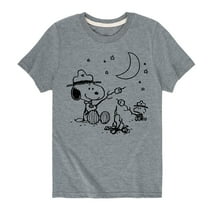 Peanuts - Snoopy Camping - Toddler And Youth Short Sleeve Graphic T-Shirt