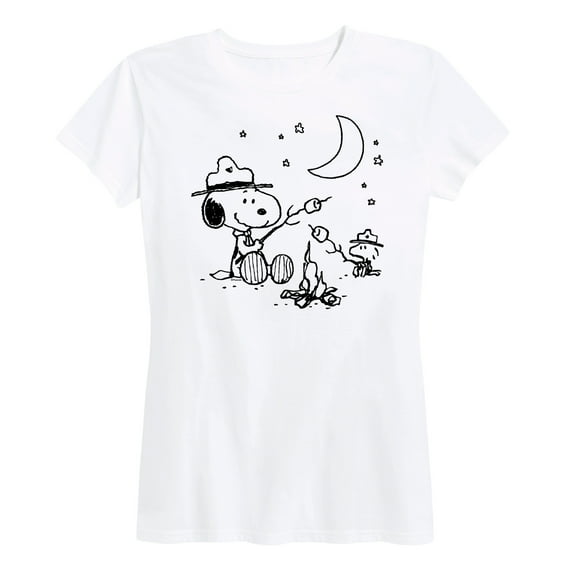 Peanuts - Snoopy Camping - Women's Short Sleeve Graphic T-Shirt