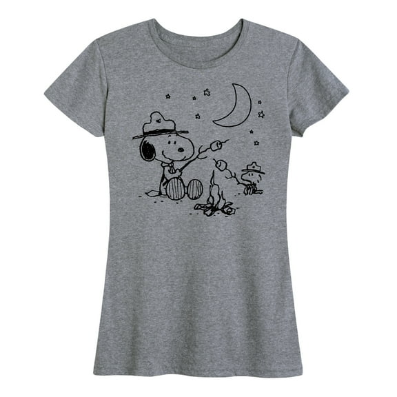 Peanuts - Snoopy Camping - Women's Short Sleeve Graphic T-Shirt
