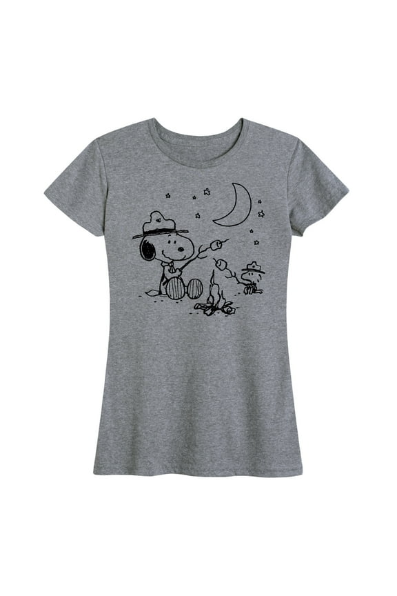 - Snoopy Camping - Women's Short Sleeve Graphic T-Shirt