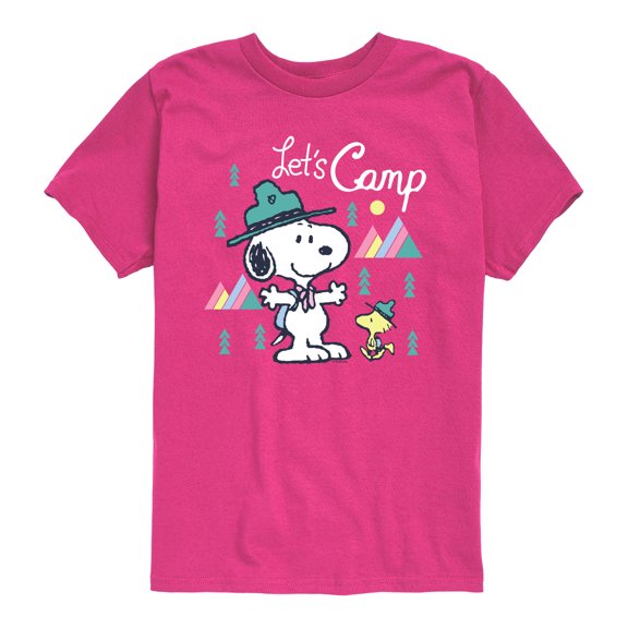 Peanuts - Snoopy Camping - Youth Short Sleeve Graphic T-Shirt