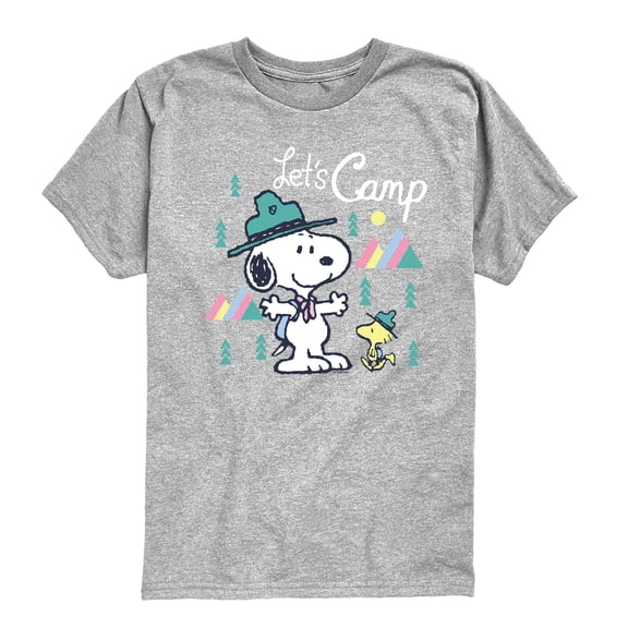 Peanuts - Snoopy Camping - Youth Short Sleeve Graphic T-Shirt